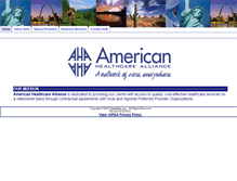 Tablet Screenshot of americanhealthcareallianceonline.com